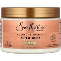 SheaMoisture, Garbanos ir blizgesio plaukų kaukė, kokosas ir hibiskas, 11.5 oz (326 g)