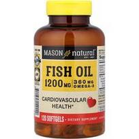Mason Natural, Žuvų taukai, 1 200 mg, 120 minkštųjų gelių