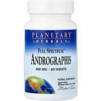 Planetary Herbals, Viso spektro™ Andrographis, 400 mg, 60 tablečių