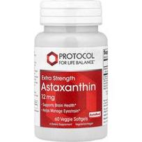 Protocol for Life Balance, Astaksantinas, papildomo stiprumo, 12 mg, 60 daržovių minkštųjų gelių