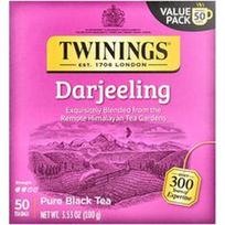 Twinings, Gryna juodoji arbata, Darjeeling, 50 arbatos maišelių, 3.53 oz (100 g)