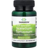 Swanson Vitamins, Full Spectrum® Sceletium Tortuosum, 50 mg, 60 daržovių kepurėlių
