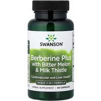 Swanson Vitamins, Berberine Plus su karčiuoju melionu ir pieniniu erškėčiu, 60 kapsulių