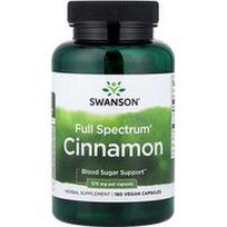 Swanson Vitamins, Viso spektro® cinamonas, 180 veganiškų kapsulių (375 mg vienoje kapsulėje)