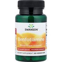 Swanson Vitamins, Benfotiaminas, maksimalus stiprumas, 300 mg, 60 daržovių dangtelių