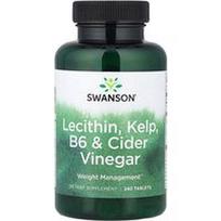 Swanson Vitamins, Lecitinas, rudadumbliai, B6 ir sidro actas, 240 tablečių