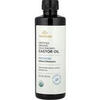 Swanson Vitamins, Sertifikuotas ekologiškas šalto spaudimo ricinos aliejus, 16 fl oz (473 ml)