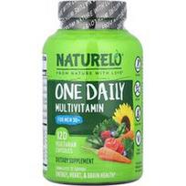 NATURELO, Vienas dienos multivitaminas vyrams 50+, 120 vegetariškų kapsulių