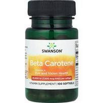 Swanson Vitamins, Beta karotinas, 25 000 TV (7 500 mcg RAE), 100 minkštųjų gelių