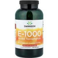 Swanson Vitamins, Vitaminas E-1000, mišrūs tokoferoliai, 1000 TV (671,1 mg), 250 minkštųjų kapsulių