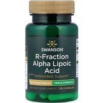 Swanson Vitamins, R frakcijos alfa lipoinė rūgštis, trigubo stiprumo, 300 mg, 30 kapsulių