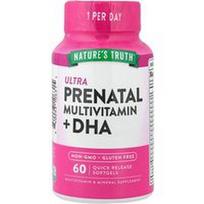 Nature's Truth, Ultra prenatalinis multivitaminas + DHA, 60 greito atpalaidavimo minkštųjų kapsulių
