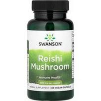 Swanson Vitamins, Reiši grybas, 600 mg, 60 veganiškų kapsulių