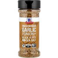 McCormick, Universalūs prieskoniai, česnakai ir svogūnai + juodieji pipirai ir jūros druska, 4.25 uncijos (120 g)