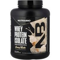 NutraBio, Išrūgų baltymų izoliatas, kreminės vanilės skonio, 5 svarai (2268 g)