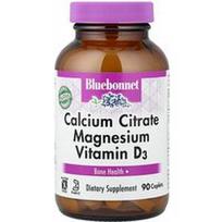 Bluebonnet Nutrition, Kalcio citratas Magnio vitaminas D3, 90 kapsulių