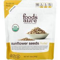 Foods Alive, Ekologiškos saulėgrąžų sėklos, lukštentos, 12 uncijų (340 g)