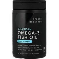 Sports Research, Aliaskos omega-3 žuvų taukai, 90 minkštųjų kapsulių