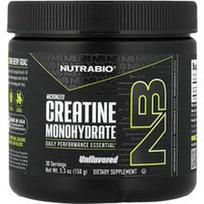 NutraBio, Mikronizuotas kreatino monohidratas, be skonio, 150 g