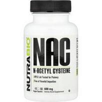 NutraBio, NAC, 600 mg, 90 vegetariškų kapsulių