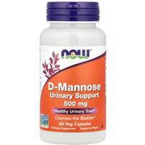 NOW Foods, D-manozė, 500 mg, 60 daržovių kapsulių