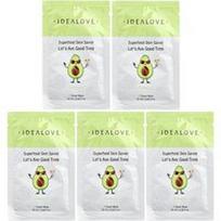 Idealove, Superfood Skin Savior, Let's Avo Good Time, 5 grožio lakštinės kaukės, po 0,68 fl oz (20 ml)