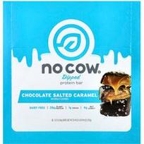 No Cow, Panardintas baltymų batonėlis, šokoladinė sūdyta karamelė, 12 batonėlių, po 2.12 uncijos (60 g)