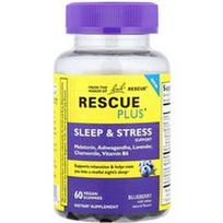 Bach, „Rescue Plus®“, miego ir streso palaikymo guminukai, mėlynių, 60 veganiškų guminukų