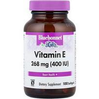 Bluebonnet Nutrition, Vitaminas E, 268 mg (400 TV), 100 minkštųjų gelių