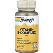 Solaray, Vitamino B kompleksas 100, 50 daržovių kapsulių