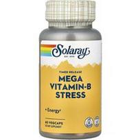 Solaray, Laikas Released, Mega Vitamin-B Stresas, 60 VegCaps