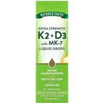 Nature's Truth, K2 + D3 su MK-7 skysčio lašais, 59 ml (2 skysčio uncijos)