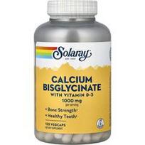 Solaray, Kalcio bisglicinatas su vitaminu D-3, 120 daržovių kapsulių