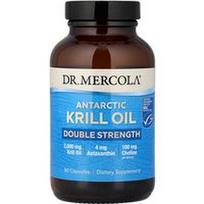 Dr. Mercola, Antarktidos krilių aliejus, dvigubo stiprumo, 90 kapsulių