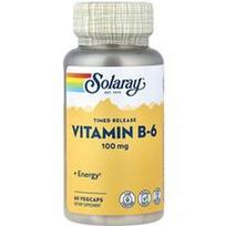 Solaray, Laikas atpalaiduoti, vitaminas B-6, 100 mg, 60 VegCaps