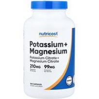 Nutricost, Kalis + magnis, 240 kapsulių