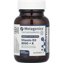 Metagenics, Vitaminas D3 5 000 + K, 60 minkštųjų kapsulių
