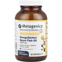 Metagenics, OmegaGenics®, Neuro žuvų taukai, 1 000 mg, 60 minkštųjų gelių