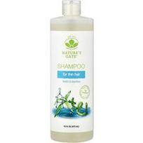 Mild By Nature, (Nature's Gate), Biotino ir bambuko šampūnas ploniems plaukams, 473 ml