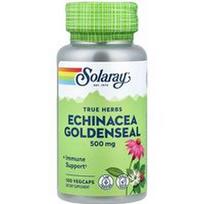 Solaray, Tikros žolelės, ežiuolės (Echinacea Goldenseal), 100 daržovių kapsulių