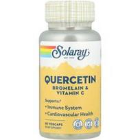 Solaray, Kvercetinas, bromelainas ir vitaminas C, 60 daržovių kapsulių