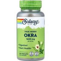Solaray, True Herbs, Okra, 100 VegCaps (400 mg vienoje kapsulėje)