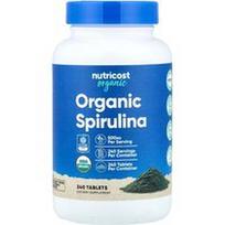 Nutricost, Ekologiška spirulina, 500 mg, 240 tablečių