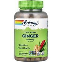 Solaray, True Herbs, Ginger, 180 VegCaps (550 mg vienoje kapsulėje)