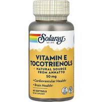Solaray, Vitaminas E Tokotrienoliai, 50 mg, 60 minkštųjų gelių