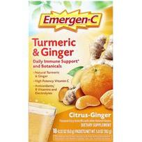 Emergen-C, Ciberžolė ir imbieras, citrusiniai vaisiai-imbieras, 18 pakelių, po 0.32 uncijos (9 g)