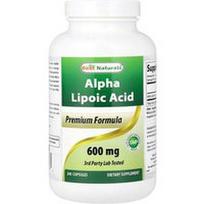 Best Naturals, Alfa lipoinė rūgštis, 600 mg, 240 kapsulių