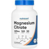 Nutricost, Magnio citratas, 120 kapsulių (105 mg vienoje kapsulėje)