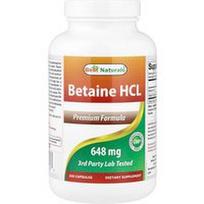 Best Naturals, Betaino hidrochloridas, 250 kapsulių