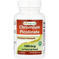 Best Naturals, Chromo pikolinatas, 1000 mcg, 120 tablečių